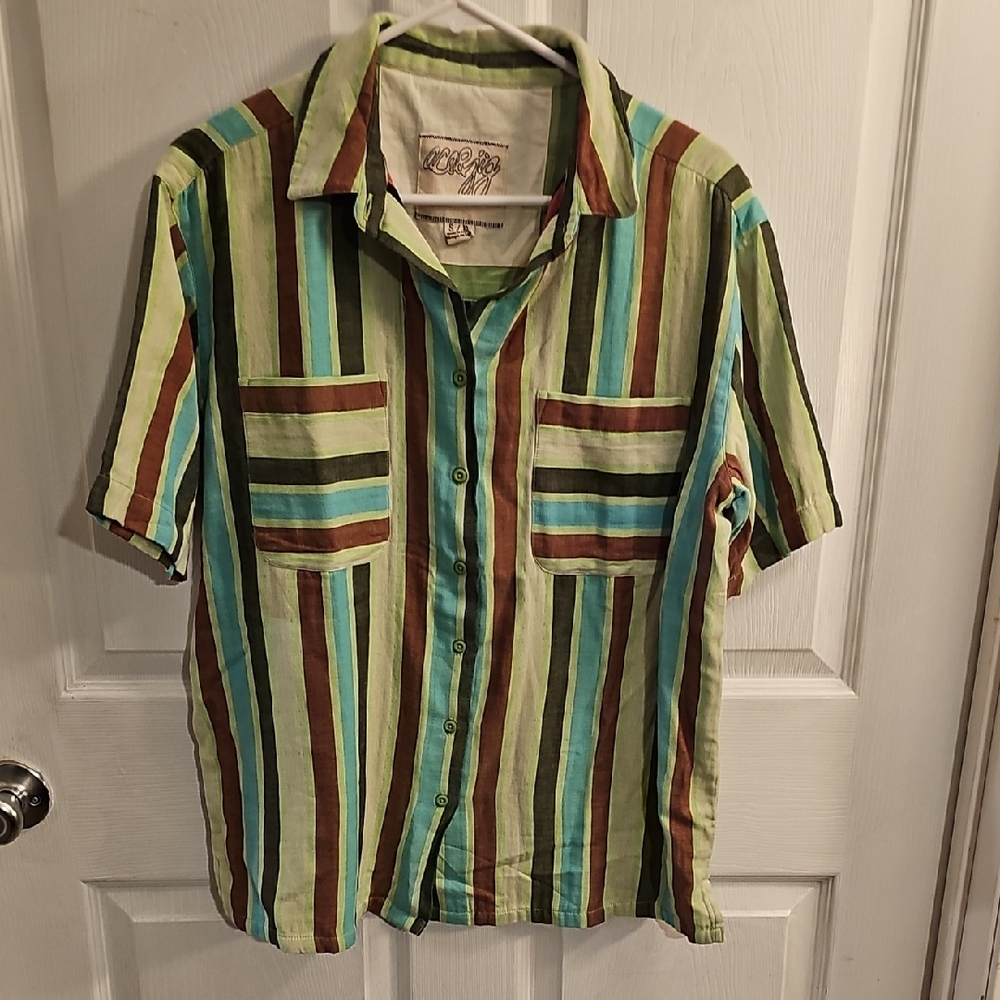 Ace & Jig Multicolor Striped Button Down Shirt